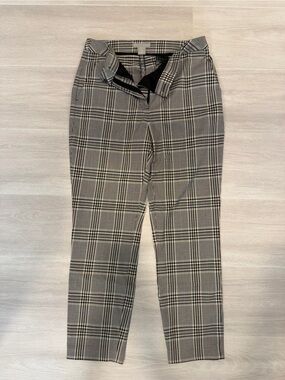 Women’s Black and Gray Plaid with pink Dress capris
